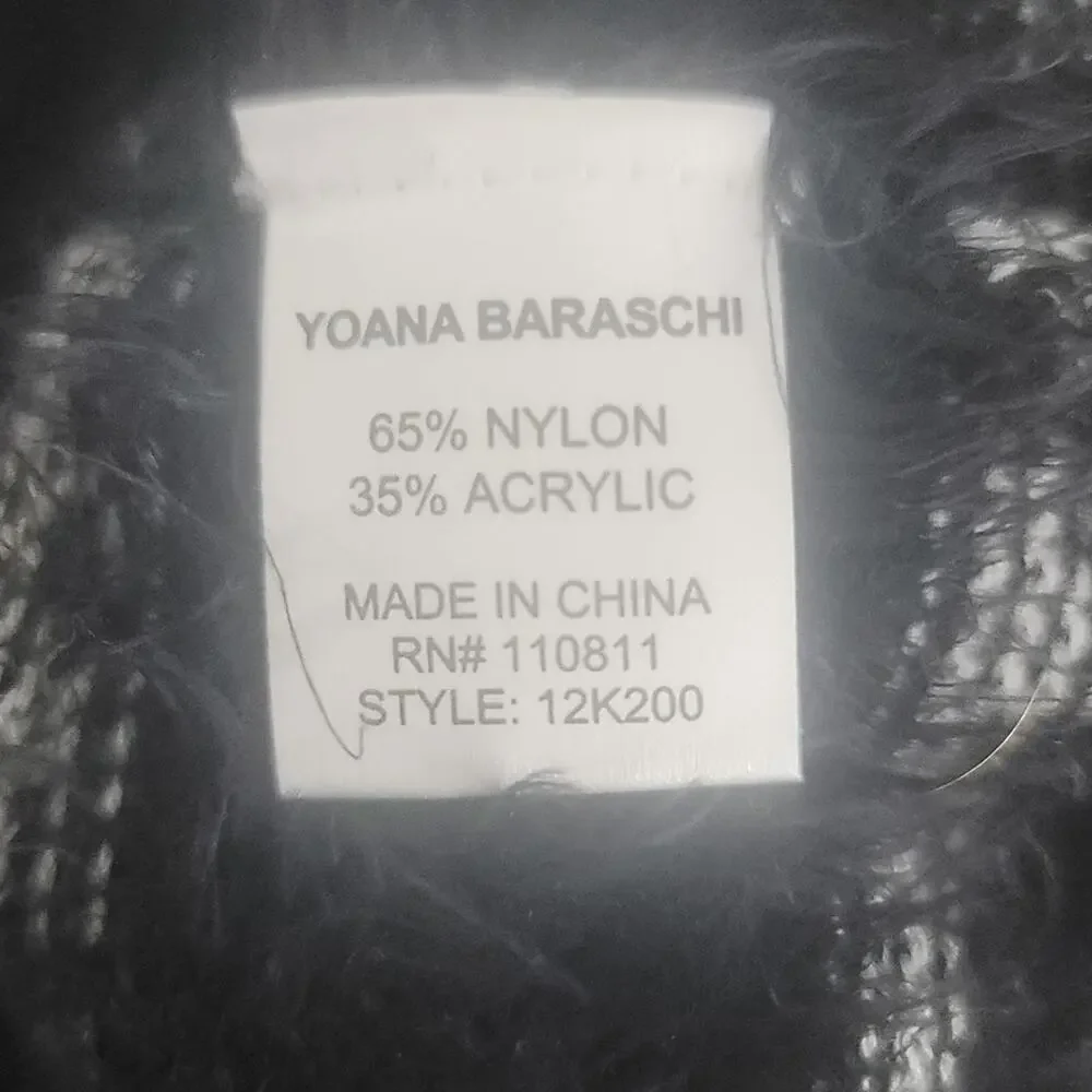ANTHROPOLOGIE x YOANA BARASCHI Black Gray Eyelash Knit Sheath Dress Whimsigoth